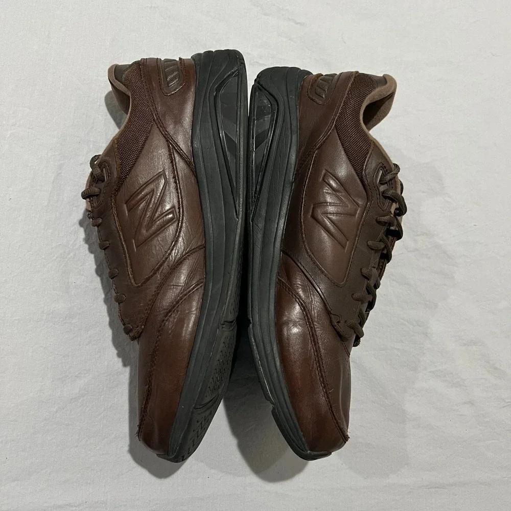 New Balance 928v3 Mens Brown Leather Low Top Casual Walking Sneakers Size 12